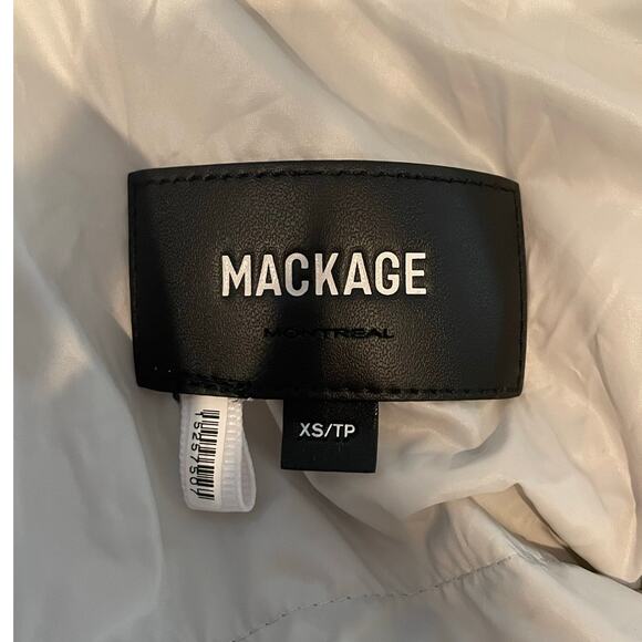 MACKAGE Women's Freya City Light Down Jacket XS Silver/Gray Hooded Puffer - Picture 14 of 16